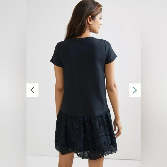 knee length dresses for ladies Samira Embroidered Eyelet Mini Dress